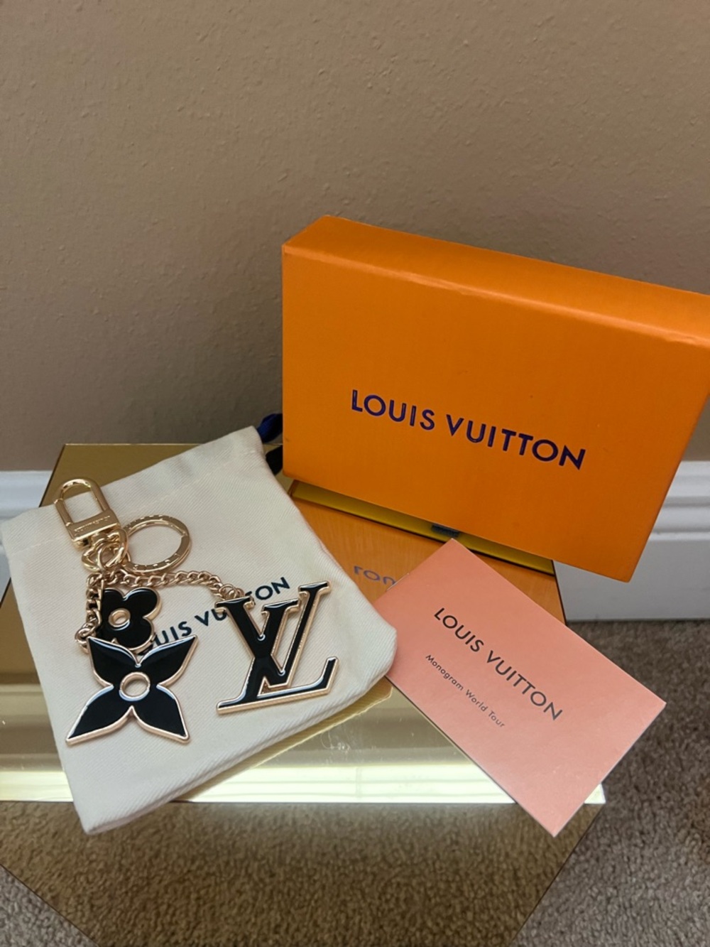 Louis Vuitton Black Enamel Monogram Bag Charm Box Included - Picture 4 of 10